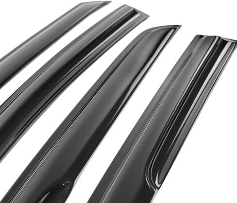FREEMOTOR802 Tape-on Window Visors Compatible with 2015-2019 Volkswagen MK7 Golf, Golf R & GTI 4-Door, Side Wind Deflectors Rain Guards Vent Visors, Mugen Style Smoke Tinted Acrylic 4 Pieces in Kuwait