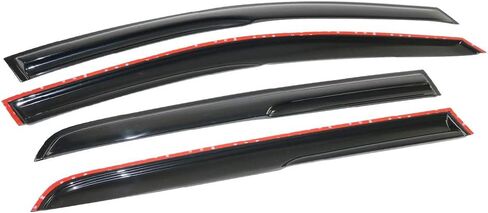 FREEMOTOR802 Tape-on Window Visors Compatible with 2015-2019 Volkswagen MK7 Golf, Golf R & GTI 4-Door, Side Wind Deflectors Rain Guards Vent Visors, Mugen Style Smoke Tinted Acrylic 4 Pieces in Kuwait