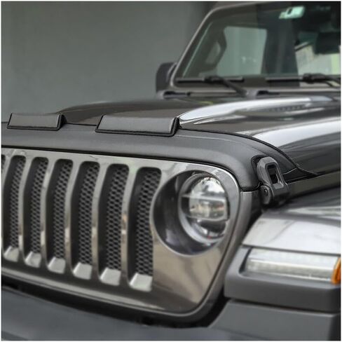 1pcs Front Nylon Hood Cover Protector Bra Set for Jeep for Gladiator 2020-2023 for Wrangler 2018-2023 Black Brushed HUAMAO20183380 in Saudi Arabia