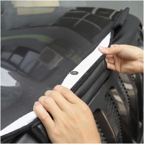 1pcs Front Nylon Hood Cover Protector Bra Set for Jeep for Gladiator 2020-2023 for Wrangler 2018-2023 Black Brushed HUAMAO20183380 in Saudi Arabia