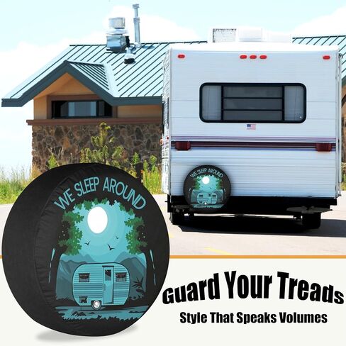 We Sleep Around Rv Spare Tire Cover for Trailers Rv Accessories Weatherproof 15Inch in Saudi Arabia