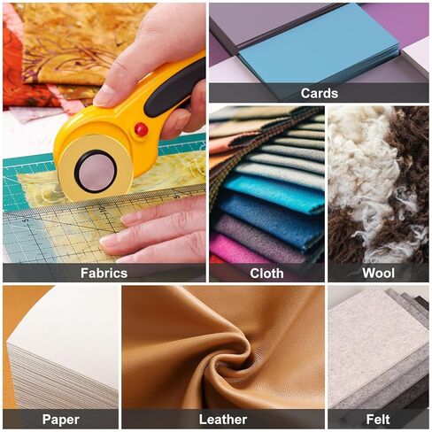 20 Pcs Rotary Cutter Blades, 60 mm Titanium Coated SKS-7 Steel Rotary Cutter Blade for Quilting Scrapbooking Sewing, Fits Fiskars,OLFA,Martelli,Dremel,Truecut,DAFA,Fabric Cutting Blades Refill in Saudi Arabia