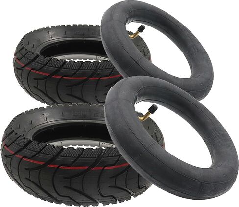 10 Inch Electric Scooter Tire 80/65-6 for KUKIRIN G2 Max Inokim oxo Kugoo M4 G1 Dualtron VICTOR EAGLE Bike Minimotors (2 set of 90 ° inner and outer tires) in Kuwait