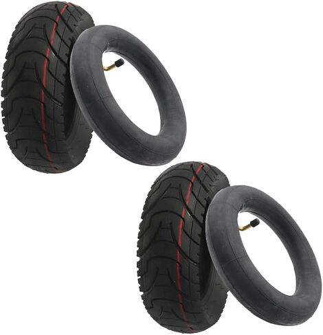 10 Inch Electric Scooter Tire 80/65-6 for KUKIRIN G2 Max Inokim oxo Kugoo M4 G1 Dualtron VICTOR EAGLE Bike Minimotors (2 set of 90 ° inner and outer tires) in Kuwait