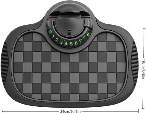 Multifunctional Car Anti-Slip Mat, 360° Rotatable Phone Holder & Hidden Temporary Parking Number, Universal Non-Slip Pad Organizer for Car Phones, Ideal for Daily Commutes, Road Trips & Family Drives in Kuwait