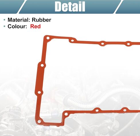 X AUTOHAUX 1 Set Valve Cover Gasket No.11127581215 for BMW 325i Base 3.0L L6 - Gas 2006 for BMW 325xi Base 3.0L L6 - Gas 2006 Rubber Red in Kuwait