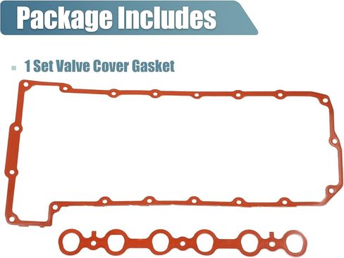 X AUTOHAUX 1 Set Valve Cover Gasket No.11127581215 for BMW 325i Base 3.0L L6 - Gas 2006 for BMW 325xi Base 3.0L L6 - Gas 2006 Rubber Red in Kuwait
