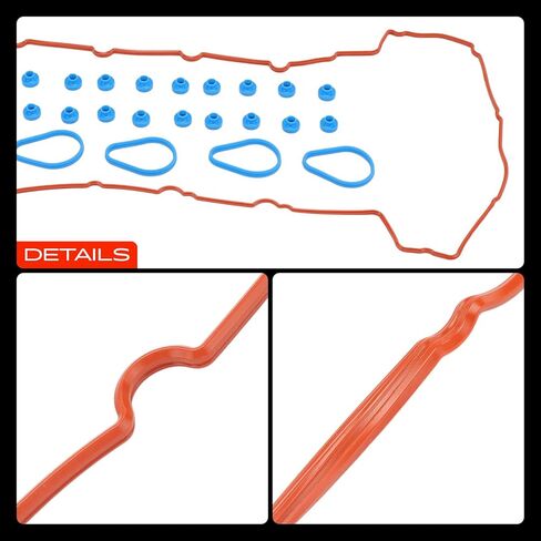 A-Premium Engine Valve Cover Gasket Set Compatible with Chevrolet Colorado 2007-2012 & GMC Canyon 2007-2012 & Hummer H3 2007-2010, H3T 2009-2010 & Isuzu i-370 2007-2008, 3.7L in Kuwait