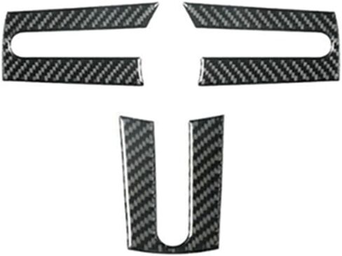 3Pcs Carbon Fiber Interior Steering Wheel Cover Trim Accessories for Ford Mustang 2005 2006 2007 2008 2009 in Kuwait