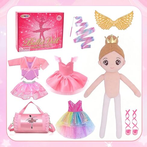 Ballerina Princess Doll Ballerina Princess Doll Girls Gift Plush Toy Ballet Girl Soft Baby Dolls Lover Toddler Dancer for Birthday in Saudi Arabia