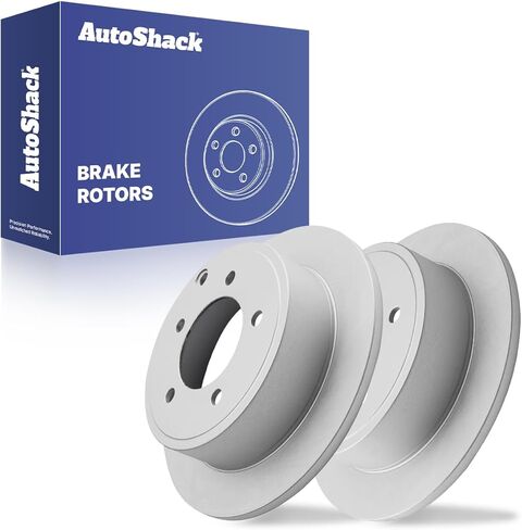 AutoShack Rear Brake Rotors for Jeep, Patriot 2007-2017 Compass 2007-2017, 4WD AWD FWD L4 2.0L 2.4L - Silver Zinc Coated Drilled & Slotted - SilverShield Pro - 10.31" (261.8 mm), 5-Lug in Kuwait