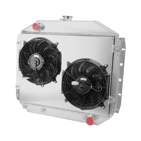3 Row Aluminum Radiator Shroud Fan Replacement for 1966-79 Ford F100 F150 F250 F350 Truck L6 Chevy V8 in Saudi Arabia