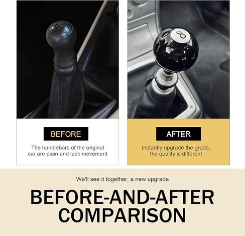 Shift Knob Manual Gear, Black 8 Round Ball Acrylic Shift Knob Gear, M10 * 1.25, M10 * 1.5, M12 * 1.25 Shifter Knobs with 3 Adapters, Fit for Most Manual Gear Cars in Kuwait