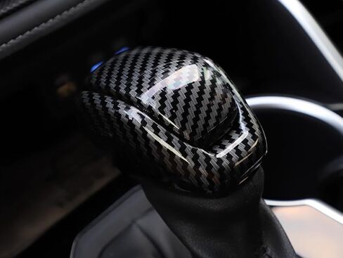 Car Accessories Inner Gear Shift Knob Lever Cover Trim Compatible with Toyota RAV4 2019-2025 2026 (Carbon Fiber Style) 2PCS ABS in Saudi Arabia