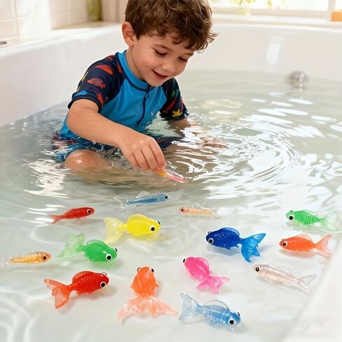 10-Pack Children's Party Gift Set – Toy Fish Floating Goldfish, Indoor & Outdoor Water Game Supplies, Summer & Winter Party Decorations, School & Birthday Favor in Kuwait