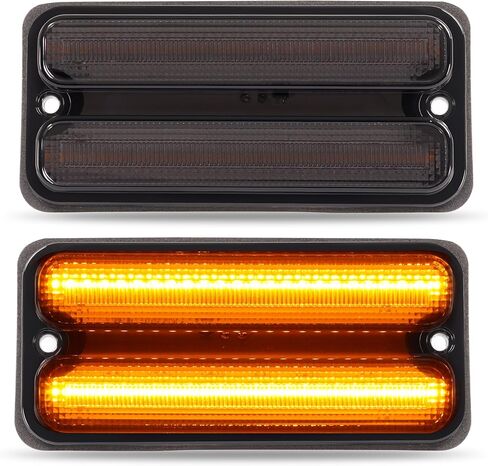 ALMULOO Side Marker Lights Compatible with 1967-1972 Chevy Chevrolet C10 C20 K10 Blazer GMC C15 C1500 K15 K1500 Pickup Suburban G10 G20 Van LED Lamp Smoke Lens in Kuwait
