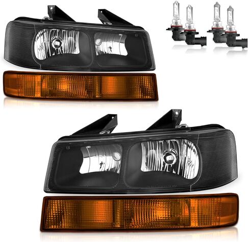 Headlights Assembly for 2003-2023 Chevy Express 1500 2500 3500 GMC Savana 1500 2500 3500 Headlamp Replacement, High/Low Beam W/Bulbs, Driver & Passenger Side in Kuwait