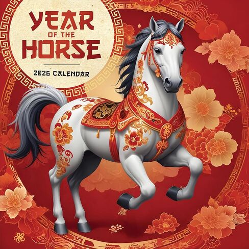 TF Publishing 2026 Horses Wall Calendar - Large Grids for Appointments and Scheduling - Vertical Monthly Wall Calendar 2026 with Premium Gloss Paper for Home and Office Organization - 12in x 12in in Kuwait