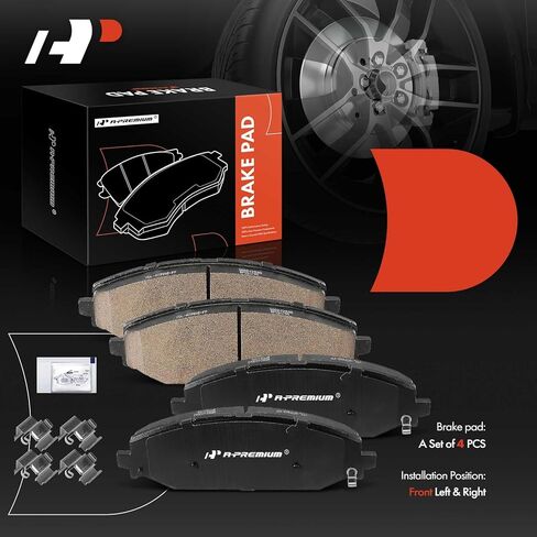 A-Premium Front Ceramic Brake Pads Set Compatible with Ram and Jeep Models - 1500 2019-2022, Wagoneer 2022, 4-Pack in Kuwait