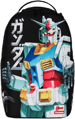 Sprayground Grunge Backpack, 18x6x11.5 Inches, 900D Polyester Fabric, Multiple Compartments, Laptop Sleeve, Gold Hardware in Saudi Arabia