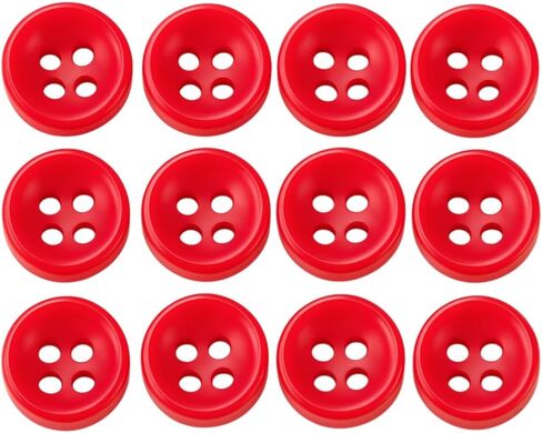 12 Pcs Pearl Buttons for Shirt 0.35 inch White Buttons for Sewing 2-Hole 14L Round Plastic Sew on Heavy Duty Bulk Ideal for Dress Skirt Pants Uniform Craft DIY Project Decor in Kuwait