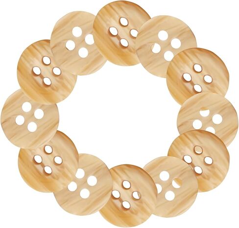 12 Pcs Pearl Buttons for Shirt 0.35 inch White Buttons for Sewing 2-Hole 14L Round Plastic Sew on Heavy Duty Bulk Ideal for Dress Skirt Pants Uniform Craft DIY Project Decor in Kuwait