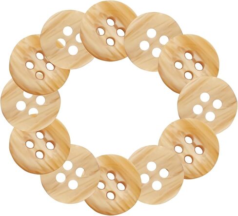 12 Pcs Pearl Buttons for Shirt 0.35 inch White Buttons for Sewing 2-Hole 14L Round Plastic Sew on Heavy Duty Bulk Ideal for Dress Skirt Pants Uniform Craft DIY Project Decor in Kuwait