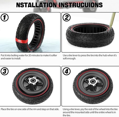 1PZ 70/60-7.5 Off-road Solid Tire 11 inch Scooter Tubeless Solid Tire Replacement for Ninebot Max G3 ZT3 ZT3 Pro Electric Scooter in Kuwait