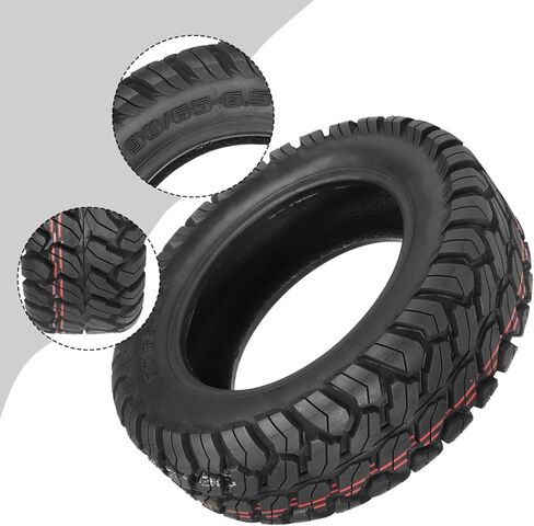 11 Inch 90/65-6.5 Rubber Vacuum Tire for Dualtron Ultra and 11X Electric Scooters, Off-Road Grip, Lightweight, Wear-Resistant, Replacement Accessory in Black in Kuwait