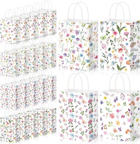 Gilprop 24 Pcs Father's Day Gift Bags Bulk Dad Party Supplies, 8 Inch Happy Father's Day Paper Treat Goodie Bags with Handle, Dad Ever Gifts Favors for Him Birthday Anniversary in Kuwait