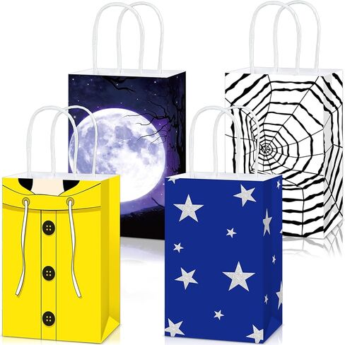 12 Pcs Button Party Favor Bags Button Eyes Birthday Decorations Horror Cartoon Movie Theme Paper Gift Bags with Handles Cartoon Movie Goodie Treat Candy Bag for Horror Themed Birthday Party Supplies in Saudi Arabia