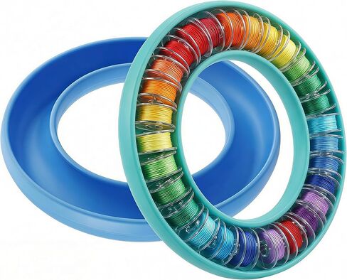 2PCS Blue Round Bobbin Holders – Round Sewing Thread Organizer Silicone Sewing Bobbin Keeper Rings Holder for Sewing Machine Metal or Plastic Handicraft Storage Case Tools Ring Keeper in Kuwait