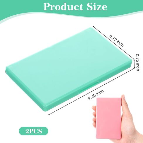Hadnves 2 Pcs Sewing Needle Case Rectangle Needle Holder Slim Portable Line Box Storage Supplies Small Pin Cross Objects Container Organizer Tool for Knitting in Kuwait