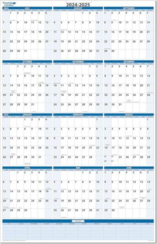2026-2027 Premium Dry-Erase Fiscal/Academic Split Year July to June Vertical Wall Calendar 48" x 32" - Next Year Planner Area. Complete Dry-erase Marker and Eraser in Saudi Arabia
