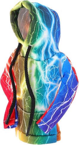 Universal 11x15.5cm/4.33"x6.1" Gear Shift Knob Cover Anti-Slip Stick Shifting Handle Protector Polyester 1 Pc Lightning Hoodie Style Colorful in Kuwait