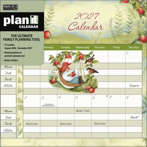 تقويم حائط Gnomes 2027 Plan It من سوزان وينجت in Kuwait