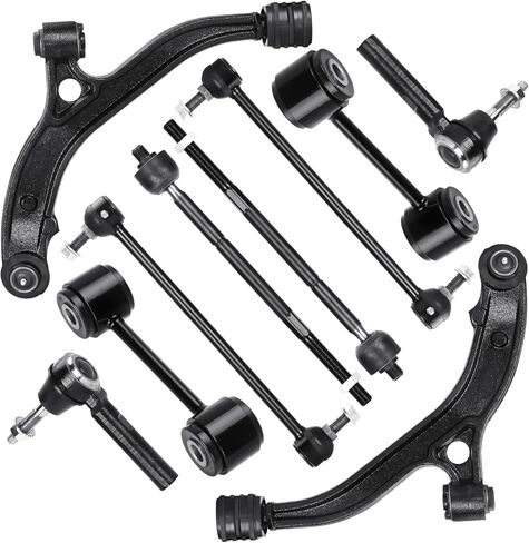 Front Lower Control Arms w/Ball Joints Replacement Suspension Kit for Town & Country/Dodge Caravan/Dodge Grand Caravan 2001-2007, for Voyager 2001-2003 with Sway Bar End Links Tie Rod Ends (10PCS) in Kuwait