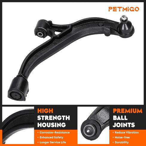 Front Lower Control Arms w/Ball Joints Replacement Suspension Kit for Town & Country/Dodge Caravan/Dodge Grand Caravan 2001-2007, for Voyager 2001-2003 with Sway Bar End Links Tie Rod Ends (10PCS) in Kuwait