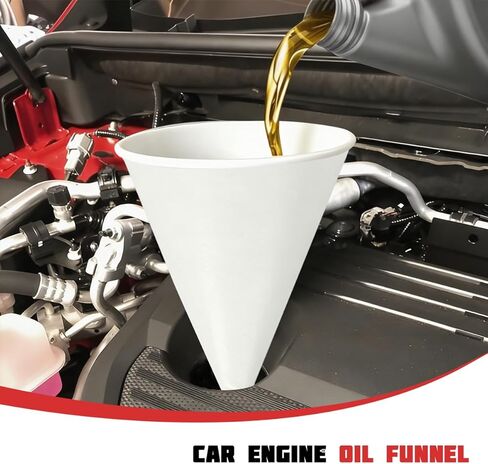 100PCS Disposable Car Engine Oil Funnels, Portable Paper Cone Vehicle Engine Oil Funnel, Flexible No-Spill Automotive Fluid Gas Change Fillers, Universal for SUV Automobile Truck in Saudi Arabia