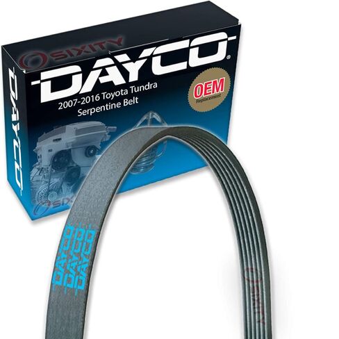 Dayco Main Drive Serpentine Belt Compatible with Toyota Tundra 4.6L 5.7L V8 2007-2018 in Kuwait