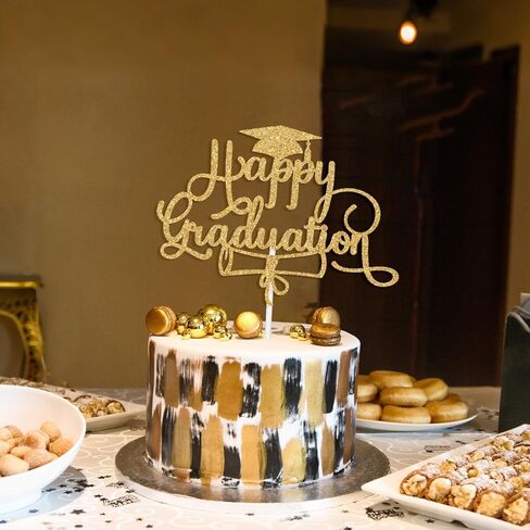 غلاف كعكة التخرج السعيد، فئة 2026، تهانينا لقد فعلتها، تهانينا غراد، فئة 2026، لوازم زينة حفلات التخرج لامعة ذهبية in Kuwait
