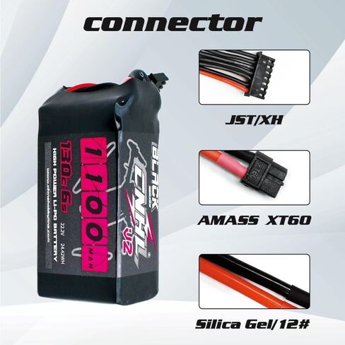 بطارية ليبو CNHL 1100 مللي أمبير في الساعة 6S 130C 22.2 فولت بطارية ليبو مع قابس XT60 لطائرة سباق FPV Rc بدون طيار كوادكوبتر طائرة هليكوبتر (2 قطعة) in Kuwait