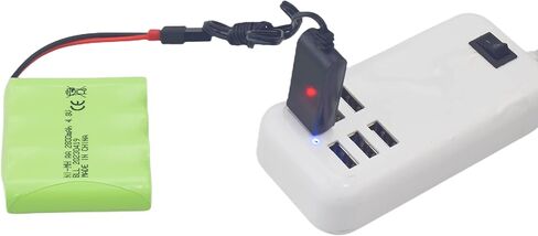 حزمة بطارية Sea Jump 2PCS AA 4.8V 2800mah RC مع قابس JST-2P وكابل شحن USB مناسب للألعاب الكهربائية RC والحفارات والشاحنات والمركبات الهندسية وبطاريات شحن مركبات RC in Kuwait