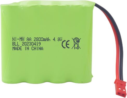 حزمة بطارية Sea Jump 2PCS AA 4.8V 2800mah RC مع قابس JST-2P وكابل شحن USB مناسب للألعاب الكهربائية RC والحفارات والشاحنات والمركبات الهندسية وبطاريات شحن مركبات RC in Kuwait