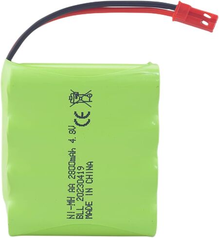حزمة بطارية Sea Jump 2PCS AA 4.8V 2800mah RC مع قابس JST-2P وكابل شحن USB مناسب للألعاب الكهربائية RC والحفارات والشاحنات والمركبات الهندسية وبطاريات شحن مركبات RC in Kuwait