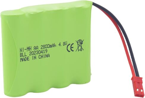 حزمة بطارية Sea Jump 2PCS AA 4.8V 2800mah RC مع قابس JST-2P وكابل شحن USB مناسب للألعاب الكهربائية RC والحفارات والشاحنات والمركبات الهندسية وبطاريات شحن مركبات RC in Kuwait