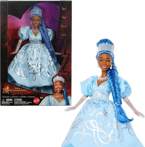 Mattel Disney Descendants 4: The Rise of Red - دمية أزياء سندريلا مع ثوب ملكي مستوحى من الفيلم وإكسسوارات in Kuwait