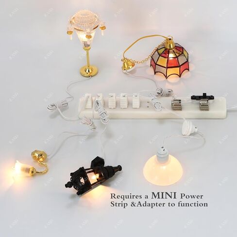 iLAND 1:12 Scale Accessories of Dollhouse Lighting Power Strip & Adapter, Mini Dollhouse Accessories for Miniature Lights in DIY Miniature House Kit (Mini Power Strip & Adapter) in Kuwait