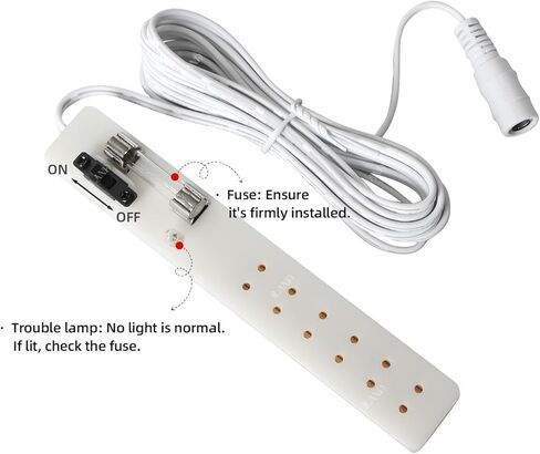 iLAND 1:12 Scale Accessories of Dollhouse Lighting Power Strip & Adapter, Mini Dollhouse Accessories for Miniature Lights in DIY Miniature House Kit (Mini Power Strip & Adapter) in Kuwait