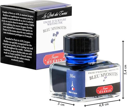Herbin HB13015 الحبر التقليدي (لأقلام النافورة ، الأقلام الزجاجية ، والأقلام الخاطئة) ، 1.0 Fl Oz (30 مل) ، "منسي العشب الأزرق" المصنوع في فرنسا in Kuwait